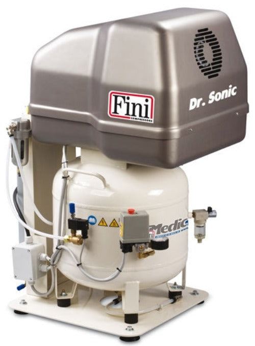 Dr.Sonic 320-50V-ES-3M & Dryer With Sound Proof Cover (c.f.m. - 8.2, L/min. - 235) - The Compressor Warehouse