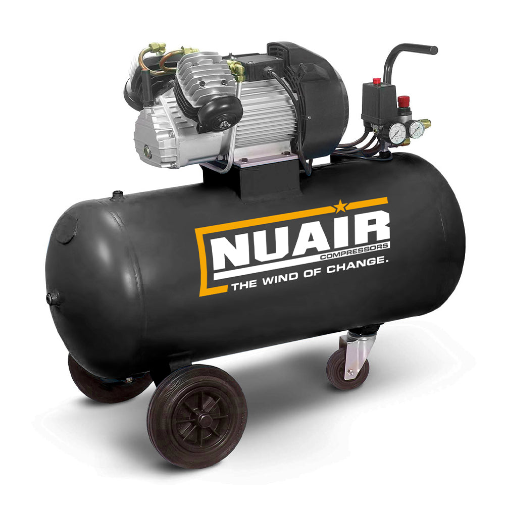NuAir NDV/100 CM3 2.2kW, 8 Bar, 100Lt Receiver, 230v (c.f.m. - 12.6, L/min. - 356)