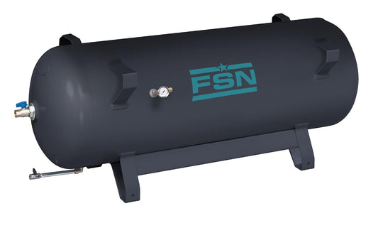 270Lt Painted Horizontal Air Receiver 2" 11 Bar (Grey)