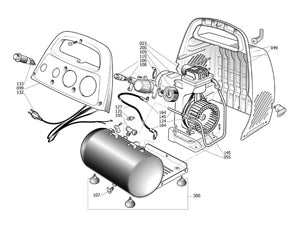 NuAir Vento OL200, 1.5Hp Compact, 6Lt Receiver, 230v (c.f.m. - 5.4, L/min. - 183)
