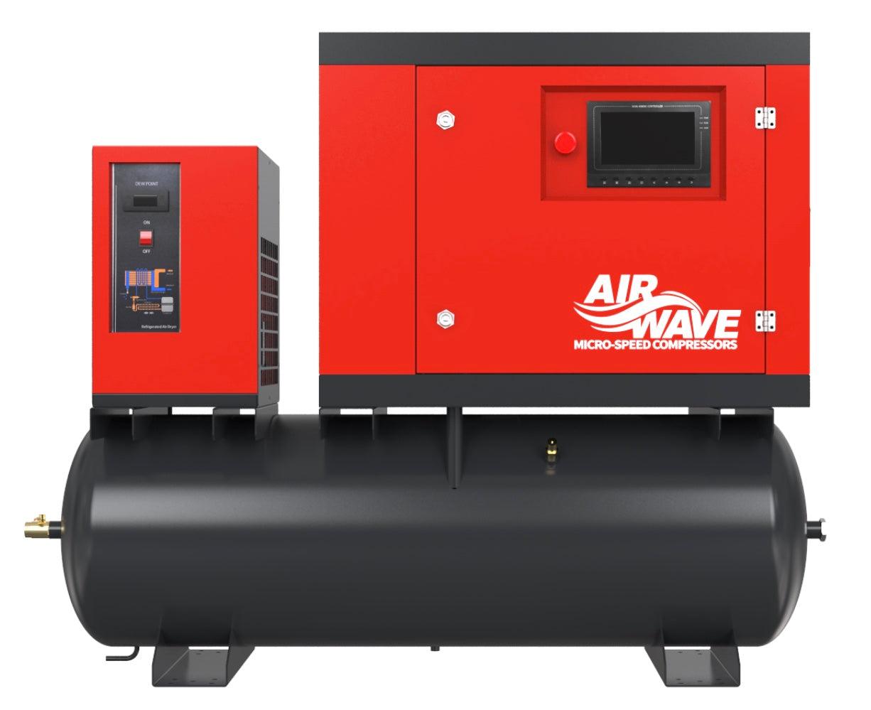 Airwave Micro-Speed, Variable Speed Compressor, 5.5hp/4Kw-400V, 17 CFM ...