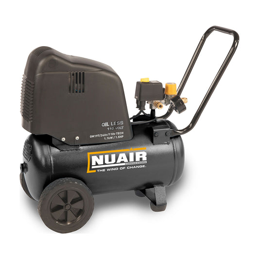 NuAir OM197/24Lt TECH 1.1kW/1.5Hp 110V with Plug (c.f.m. - 7.1, L/min. - 230)