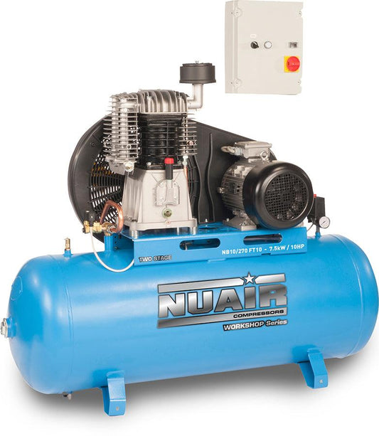 NuAir NB10/270 FT 10 DS - Stationary (c.f.m. - 43.4, L/min. - 1230) - The Compressor Warehouse