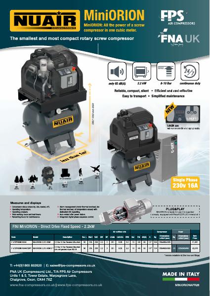 NuAir Mini Orion 2.2-10-90 M - D (c.f.m. - 9.2, L/min - 261)